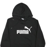 PUMA Mens Black Hoodie M Cotton Blend Pullover Hooded Sweatshirt