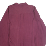 CAMBRIDGER CLASSICS Mens Maroon Casual Shirt XL Button Front Chest Pocket