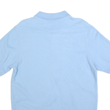 CHAPS Mens Blue Polo Shirt M Cotton Blend Short Sleeve Plain Classic Comfort