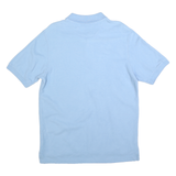 CHAPS Mens Blue Polo Shirt M Cotton Blend Short Sleeve Plain Classic Comfort