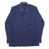 LIBERO Mens Blue Shirt M Long Sleeve Button Closure Classic Fit Casual Workwear