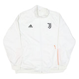 ADIDAS Mens White & Orange Juventus Football Track Jacket XL Polyester Blend Zip