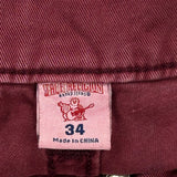 True Religion Denim Shorts - 34W 11L Red Cotton