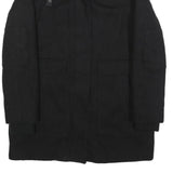 TOMMY HILFIGER Womens Black Wool Blend Jacket S Zip Classic Outerwear