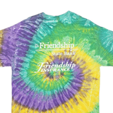 COLORTONE Mens Green & Purple Tie Dye T-Shirt L Short Sleeve Crew Neck Team