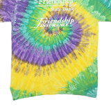 COLORTONE Mens Green & Purple Tie Dye T-Shirt L Short Sleeve Crew Neck Team