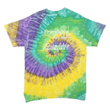 COLORTONE Mens Green & Purple Tie Dye T-Shirt L Short Sleeve Crew Neck Team