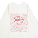 LEE Mens White Boyd Co Seniors Class Of 91 Crew Neck XL Sweatshirt Cotton Blend