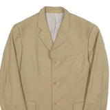 YVES SAINT LAURENT Mens Beige Wool Blazer Tailored L Button Plain Jacket Elegant