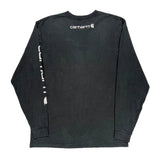 Carhartt Spellout Long Sleeve T-Shirt - Medium Black Cotton