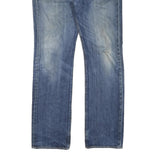 LEVI'S Mens Regular Blue Denim Jeans W38 L34 Classic Cotton Blend Button