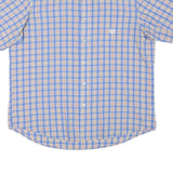 CHAPS Mens Blue & Beige Check Shirt XL Cotton Blend Classic Casual