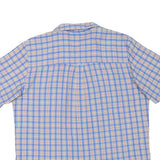 CHAPS Mens Blue & Beige Check Shirt XL Cotton Blend Classic Casual