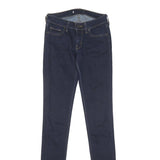 LEVI'S Womens Jeans Blue Slim Skinny Denim Raw W24 L34 Stretch Cotton Blend