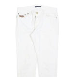 RALPH LAUREN Womens Jeans White Slim Skinny Denim W31 L28 Button Cotton Blend