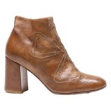DUCANLRO Ankle Boots Brown Leather Womens UK 3