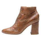 DUCANLRO Ankle Boots Brown Leather Womens UK 3