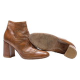 DUCANLRO Ankle Boots Brown Leather Womens UK 3