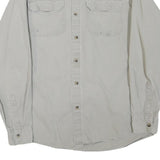 WRANGLER Mens Beige Cotton Blend Casual Shirt M Long Sleeve Button Front