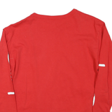 CHAMPION Mens Red Long Sleeve Crew Neck Graphic T-Shirt S Cotton Blend