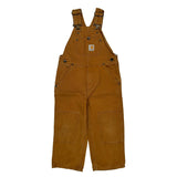 Age 4 Carhartt Double Knee Overalls - XS Brown Cotton