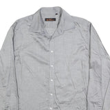 BEN SHERMAN Mens Grey Plain Shirt M Button Down Collar Long Sleeve Classic Fit