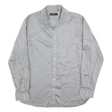 BEN SHERMAN Mens Grey Plain Shirt M Button Down Collar Long Sleeve Classic Fit