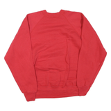 TULTEX Womens Red Cotton Blend Crew Neck L Sweatshirt Teddy Bear Flag Graphic