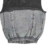 GUESS Mens Grey Black Denim Button Jacket XS Cotton Casual Vest Style