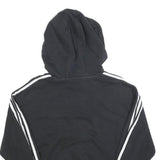 ADIDAS Womens Black Hoodie UK 6 Cotton Blend Casual Sports Sweatshirt