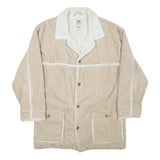 LEVI'S Mens Beige & Cream Button Jacket M Polyester Blend Corduroy Casual