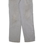 CARHARTT Mens Cotton Blend Grey Relaxed Fit Straight Trousers W34 L32 Workwear