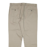DOCKERS Mens Regular Fit Beige Cotton Blend Straight Leg Trousers W36 L29