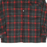 Mens Black & Red Check Cotton Shirt XL Long Sleeve Button Closure Casual