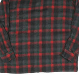Mens Black & Red Check Cotton Shirt XL Long Sleeve Button Closure Casual