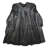 ERRETI Womens Black Leather Jacket L Button Closure Textured Pattern Stylish