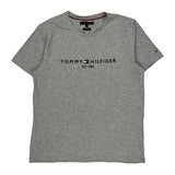 Est. 1985 Tommy Hilfiger T-Shirt - Large Gray Cotton