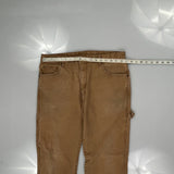 Dickies Double Knee Carpenter Trousers - 36W 31L Brown Cotton
