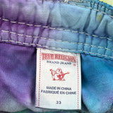 True Religion Tie-Dye Cargo Shorts - 36W 14L Multicoloured Cotton