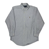 Yarmouth Ralph Lauren Striped Shirt - Medium Blue Cotton