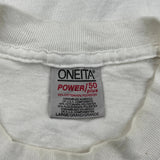 Oneita Single Stitch T-Shirt - Large White Cotton Blend