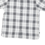 THE NORTH FACE Mens Grey & White Check Shirt L Cotton Blend Casual Outdoor