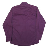 WRANGLER Mens Purple Cotton Blend Shirt M Button-Down Casual Western Style