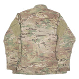 GOLDEN MANUFACTURING CO. Mens Green & Brown Camouflage Rayon Military Jacket L