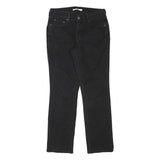 LEVI'S Womens 505 Regular Fit Straight Leg Denim Black W28 L27 Zip Cotton Blend
