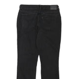 LEVI'S Womens 505 Regular Fit Straight Leg Denim Black W28 L27 Zip Cotton Blend