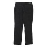 LEVI'S Womens 505 Regular Fit Straight Leg Denim Black W28 L27 Zip Cotton Blend
