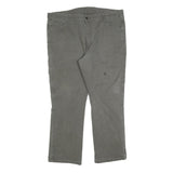 DICKIES Mens Cotton Blend Grey Regular Straight Trousers W42 L30 Workwear Zip