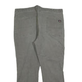 DICKIES Mens Cotton Blend Grey Regular Straight Trousers W42 L30 Workwear Zip
