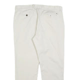 TOMMY HILFIGER Mens Cotton Blend White Regular Straight Trousers W36 L30 Casual